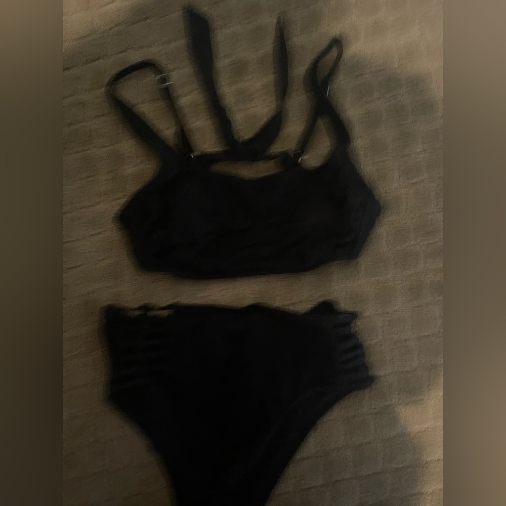 black swimsuit